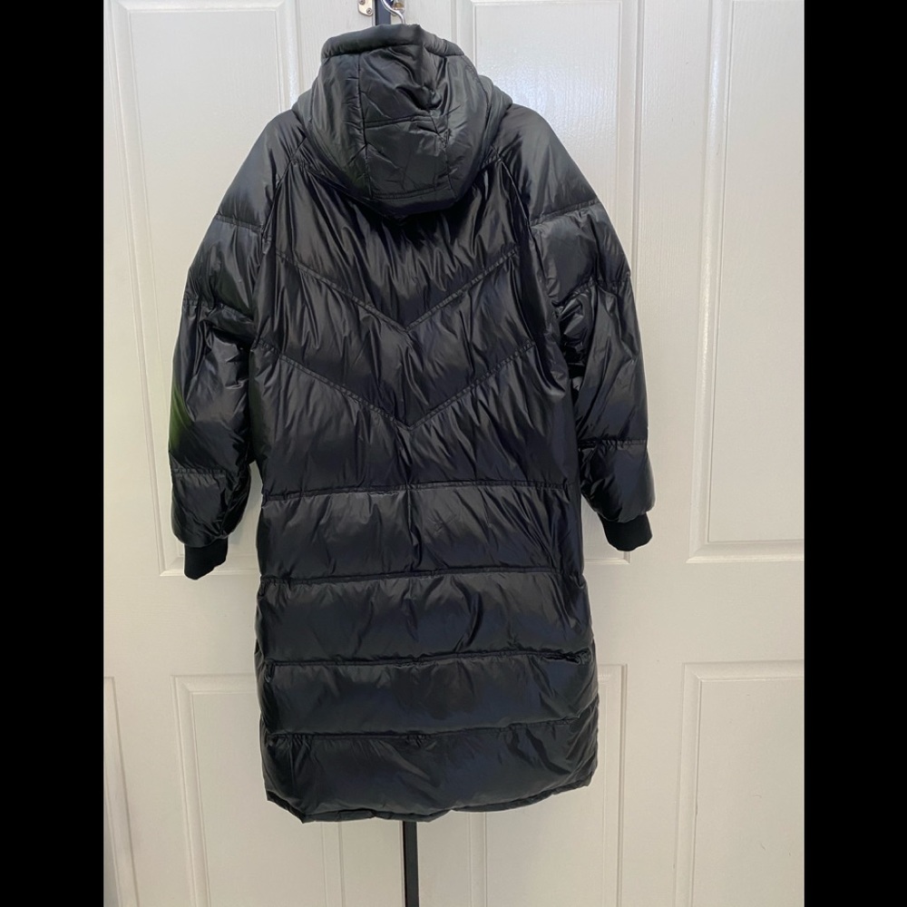 NEW wTag-7 FOR ALL MANKIND Blk Down Long Coat S - Picture 5 of 6